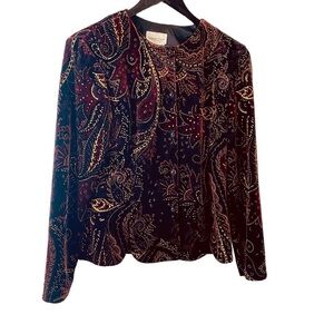 Vintage Coldwater Creek Shimmery Sparkly Women Jacket. Multi Colors. Sz S